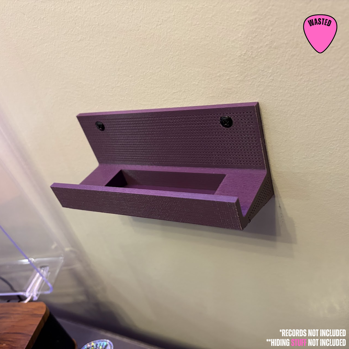 Now Playing Vinyl Record Shelf with Hidden Compartment