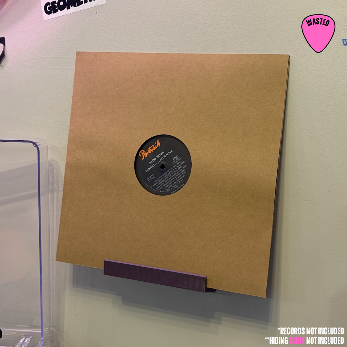 Now Playing Vinyl Record Shelf with Hidden Compartment