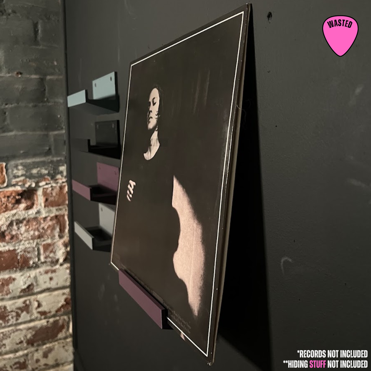 Now Playing Vinyl Record Shelf with Hidden Compartment
