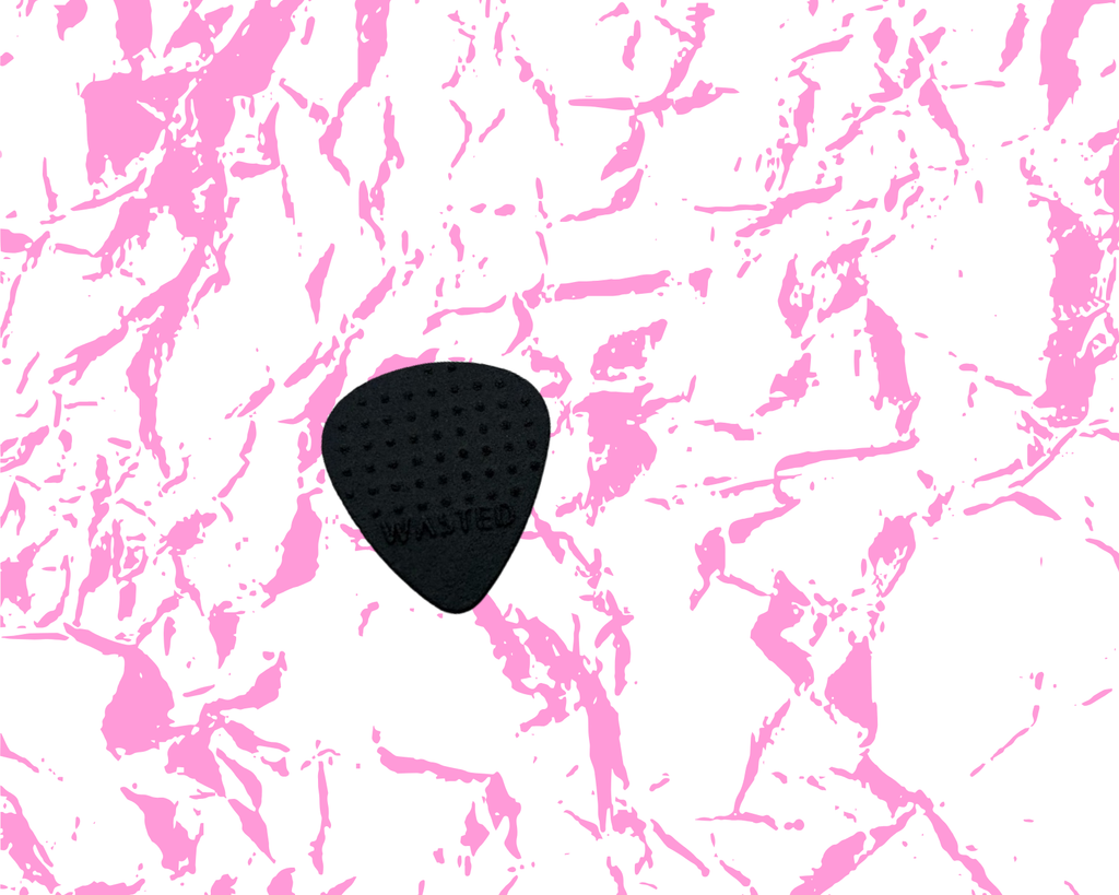 WASTED Monster Grip carbon fiber guitar pick, Small size, textured face edge to edge