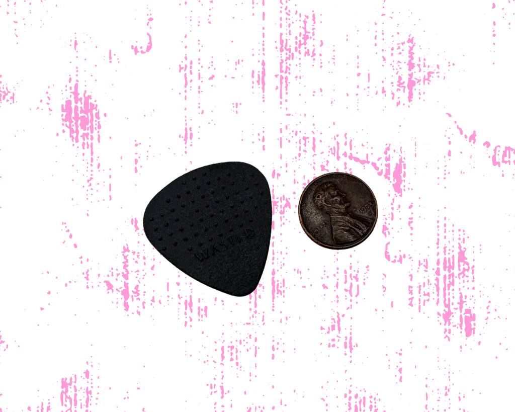 WASTED Monster Grip carbon fiber guitar pick, Big size, full-face grip texture in carbon-fiber PEEK