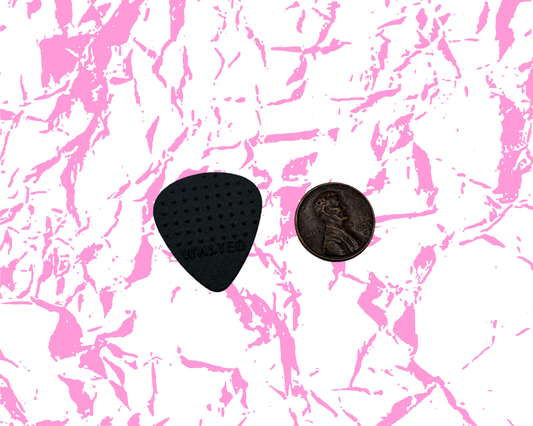 WASTED Monster Grip carbon fiber guitar pick, Small size, full-face grip texture in carbon-fiber PEEK