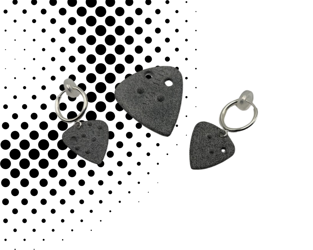 Oxidized Silver in English Clip-On Earrings