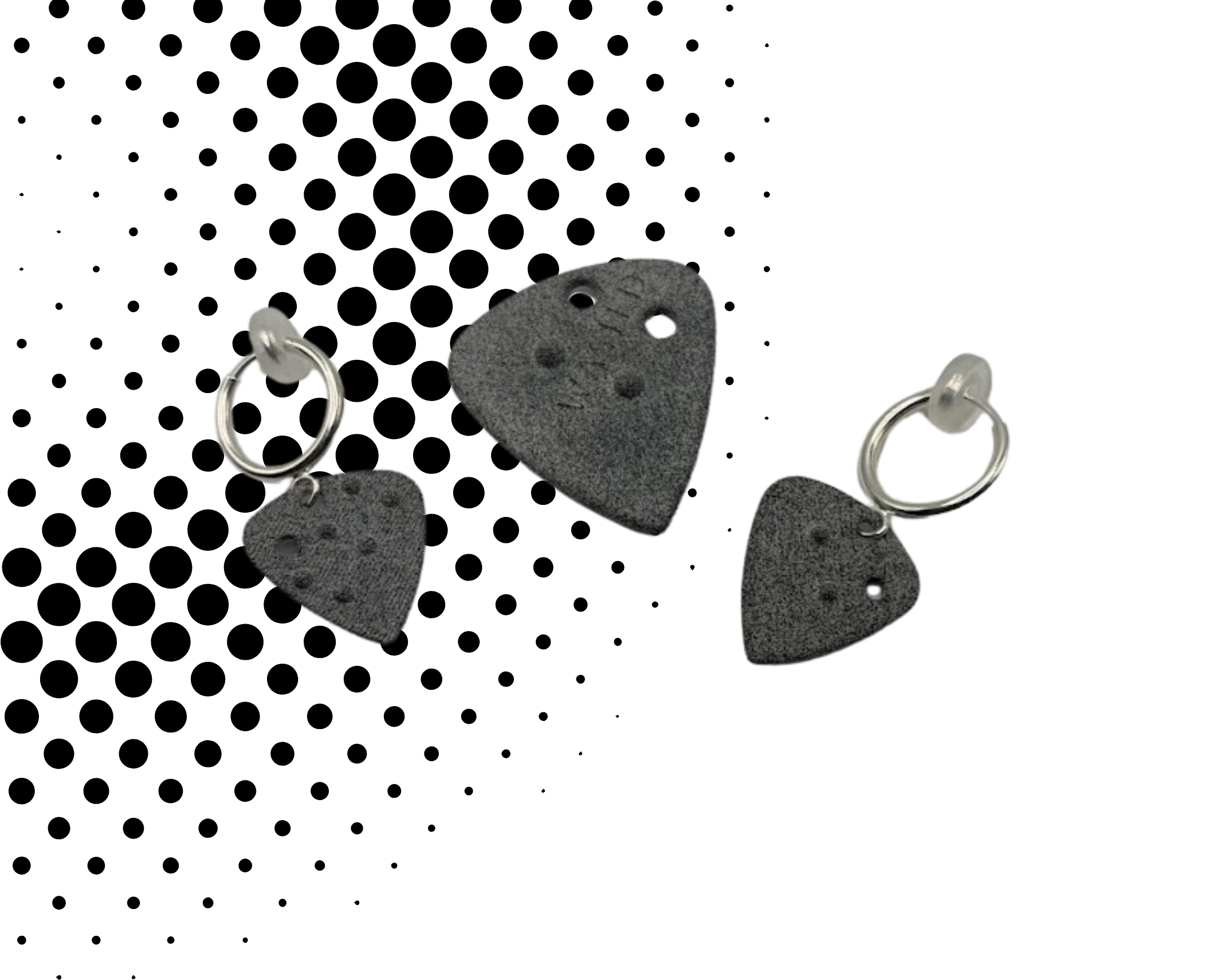 Oxidized Silver in English Clip-On Earrings